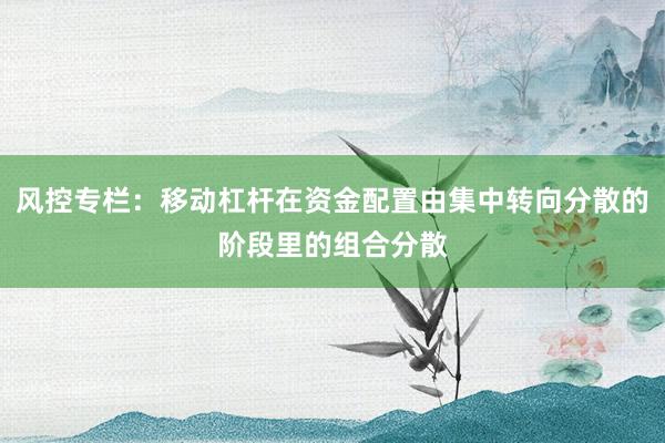 风控专栏：移动杠杆在资金配置由集中转向分散的阶段里的组合分散