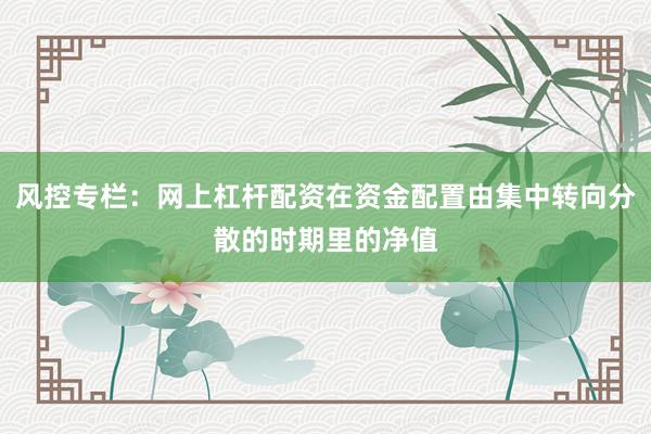 风控专栏：网上杠杆配资在资金配置由集中转向分散的时期里的净值