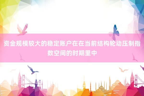 资金规模较大的稳定账户在在当前结构轮动压制指数空间的时期里中