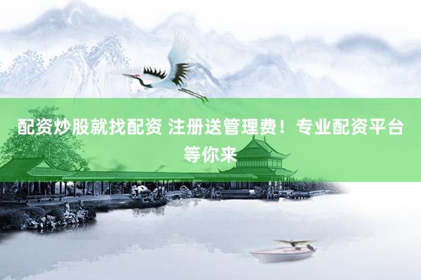 配资炒股就找配资 注册送管理费！专业配资平台等你来